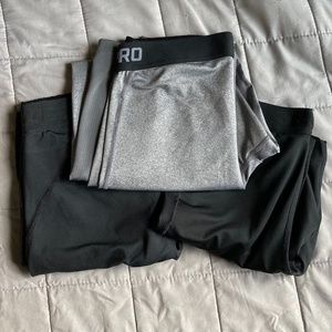 Nike Women's Mid Rise Crop Leggings 3 Pack Bundle